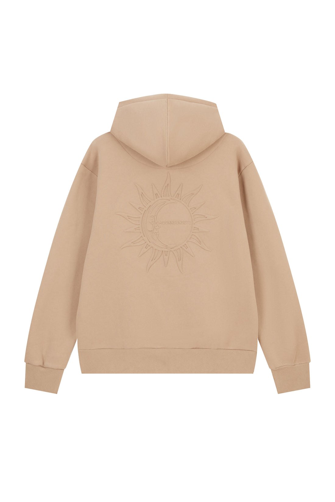 MOONNSUNSETZ, Unisex Loose Fit Heavyweight, Embossed Sweater(Taupe)